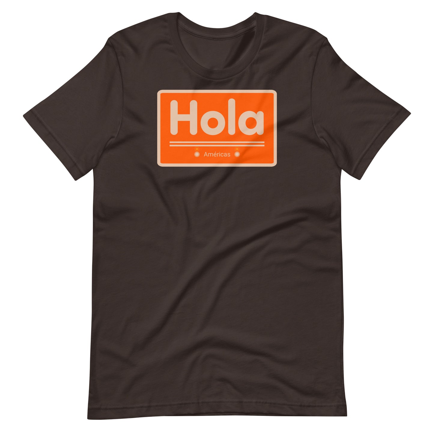 Hola Américas Brown Front View