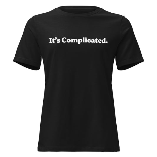 It's Complicated T-Shirt Black Front View