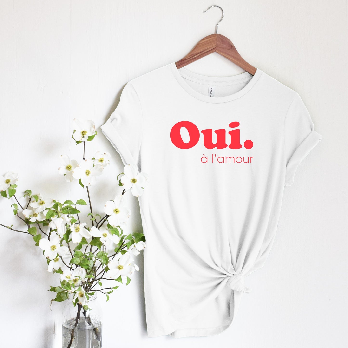 Oui À L'amour Hanging White T-Shirt