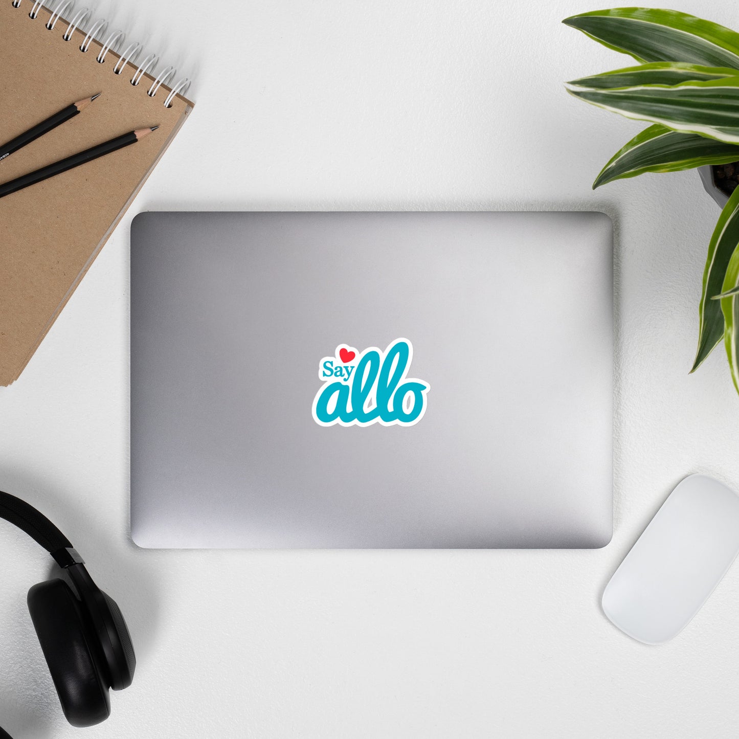 Say Allo 3X3 Computer Sticker