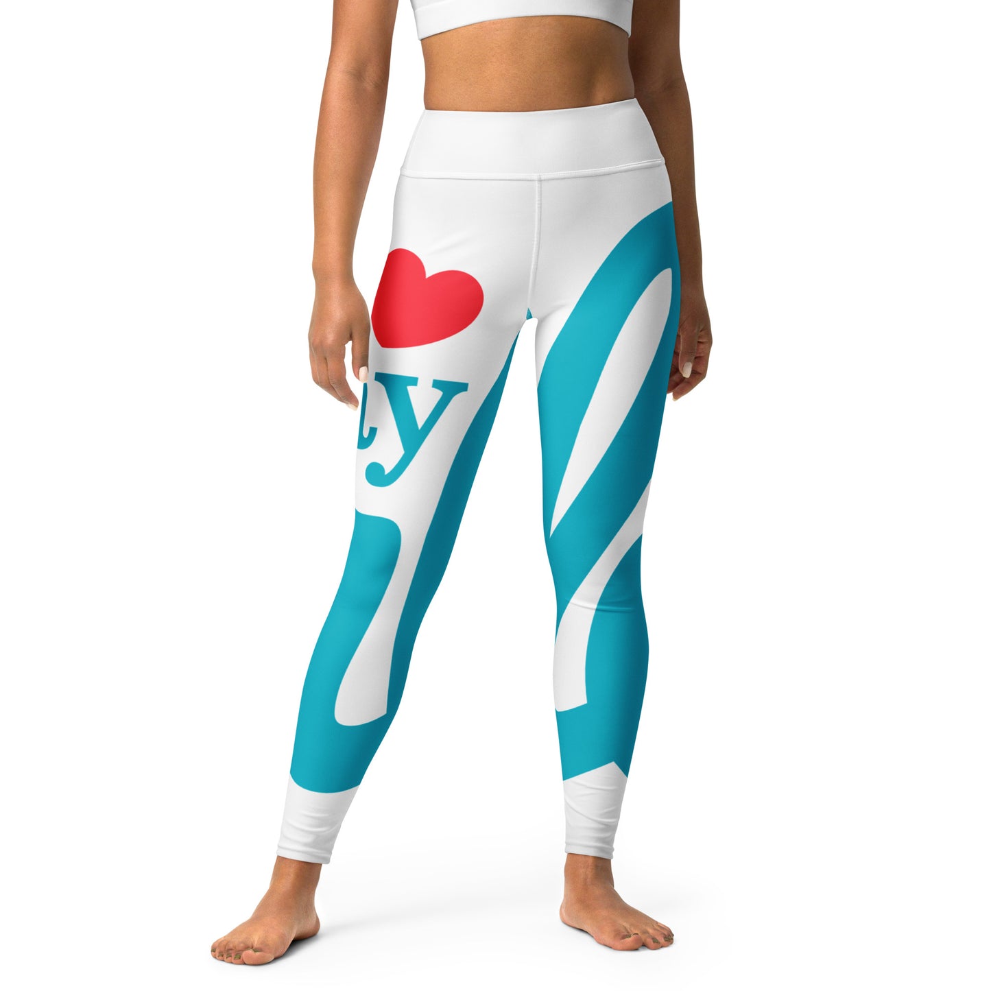 Say Allo Yoga Leggings Front View